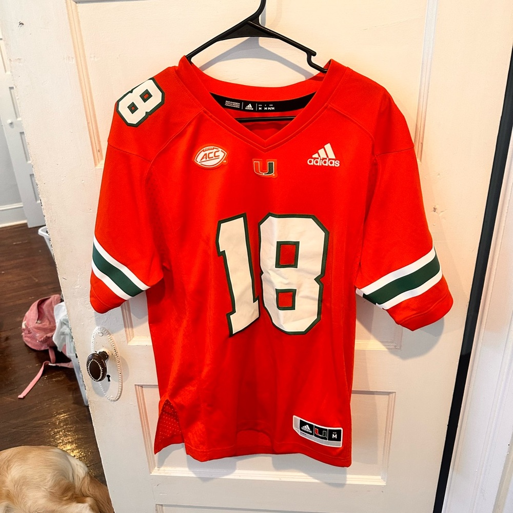 Adidas University of Miami Football Jersey